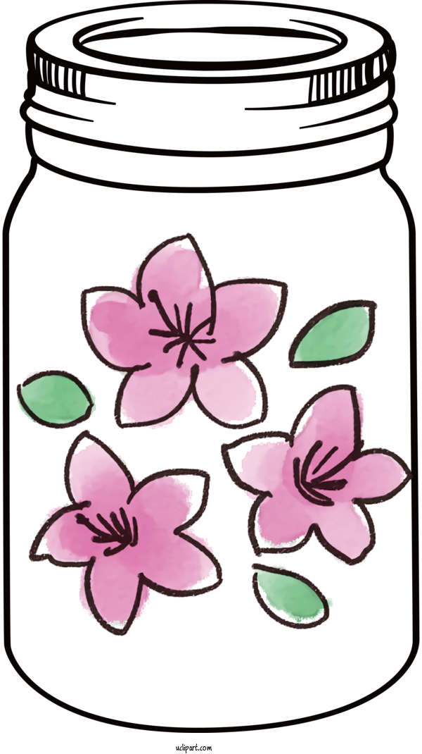 Free Life Flower Drawing Logo For Glassware Clipart Transparent Background