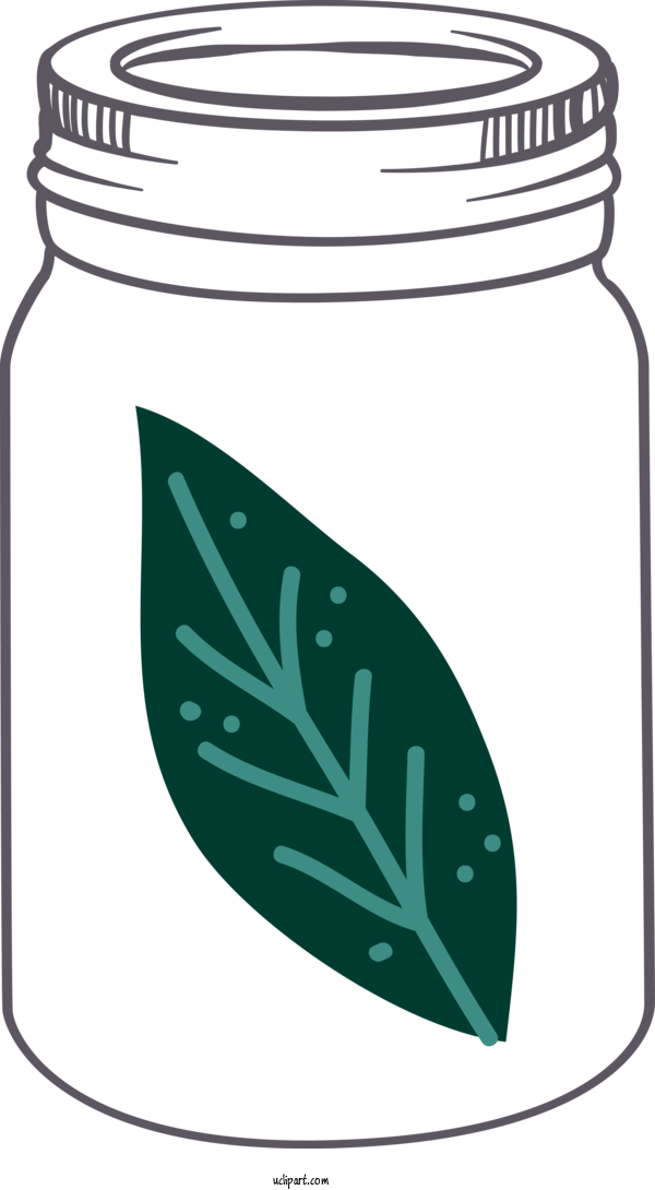 Free Life Leaf Mason Jar Plant Stem For Glassware Clipart Transparent Background