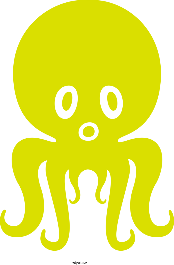 Free Animals Octopus Cartoon Yellow For Octopus Clipart Transparent Background