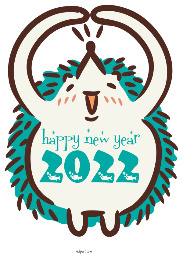 Free Holidays Meter Line Teal For New Year Clipart Transparent Background