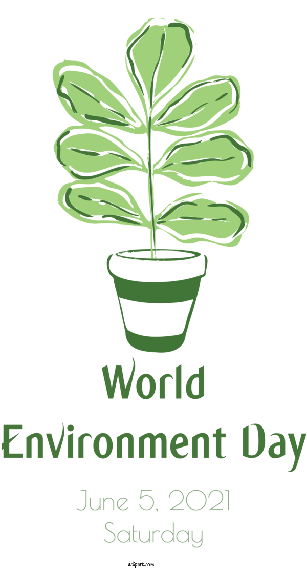 Free Holidays Leaf Plant Stem Logo For World Environment Day Clipart Transparent Background