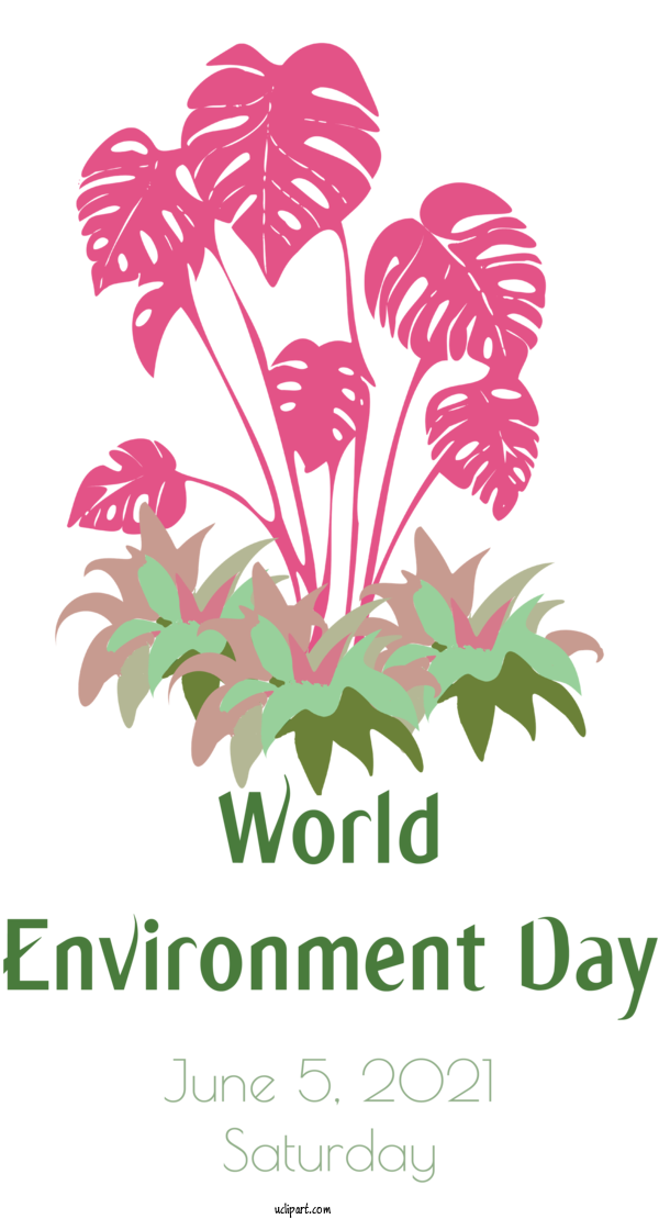 Free Holidays Floral Design Leaf Plant Stem For World Environment Day Clipart Transparent Background