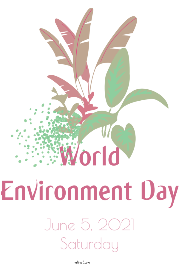 Free Holidays Floral Design Leaf Logo For World Environment Day Clipart Transparent Background