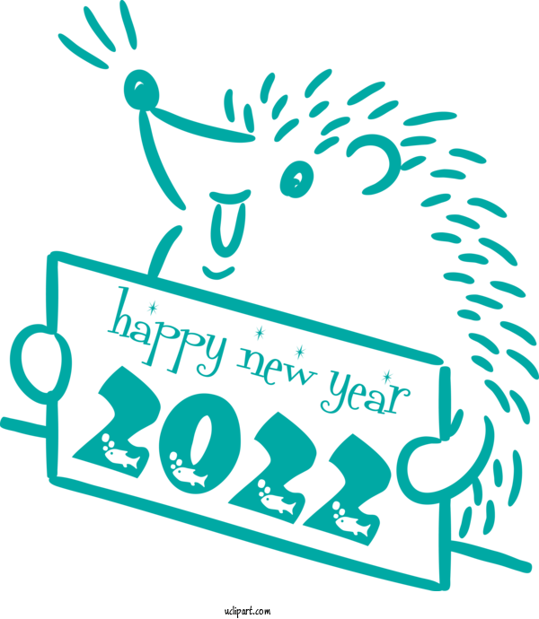 Free Holidays Line Art Logo Sticker For New Year Clipart Transparent Background