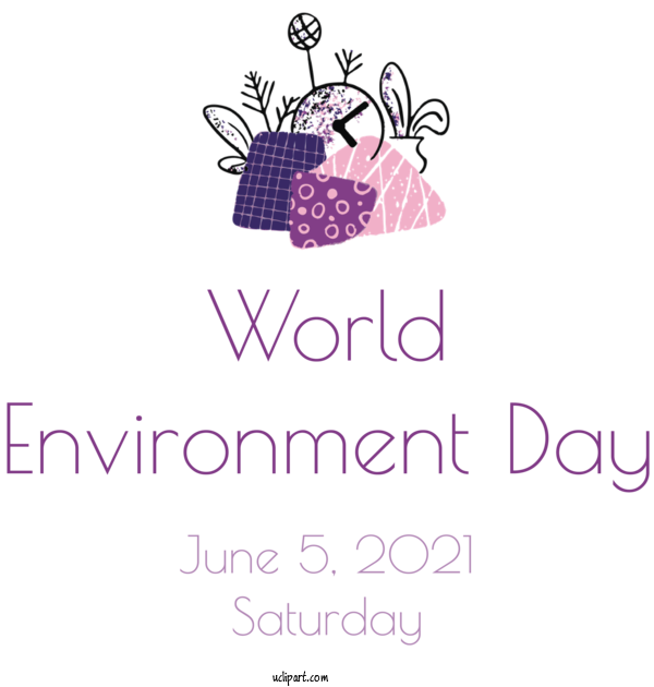 Free Holidays Logo Violet Font For World Environment Day Clipart Transparent Background