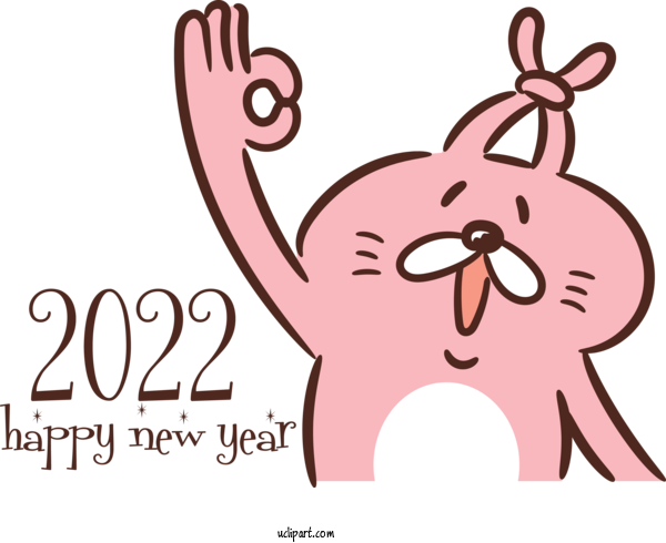 Free Holidays Snout Rabbit Meter For New Year Clipart Transparent Background