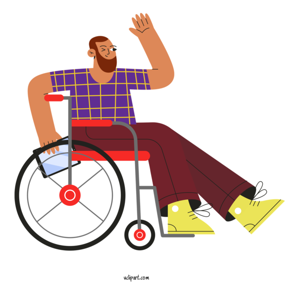 Free Transportation Drawing  Sitting For Wheelchair Clipart Transparent Background