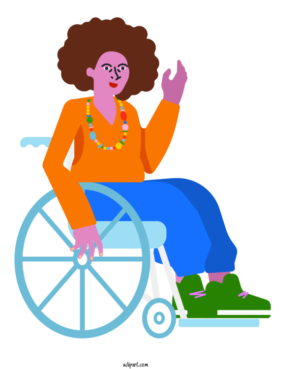Free Transportation Cartoon Line Meter For Wheelchair Clipart Transparent Background