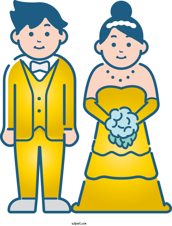 Free Occasions Clothing Cartoon Happiness For Wedding Clipart Transparent Background