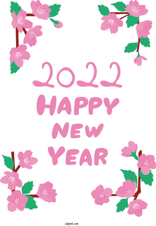 Free Holidays Floral Design Design Petal For New Year Clipart Transparent Background