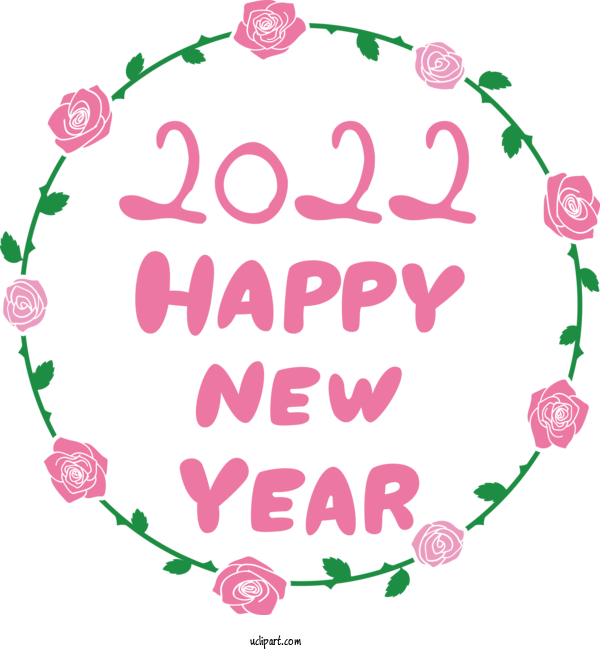 Free Holidays Floral Design Design Line For New Year Clipart Transparent Background