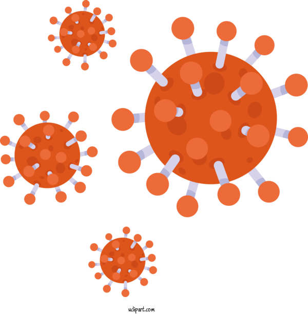 Free Medical	 Orange Drawing Design For Coronavirus Clipart Transparent Background