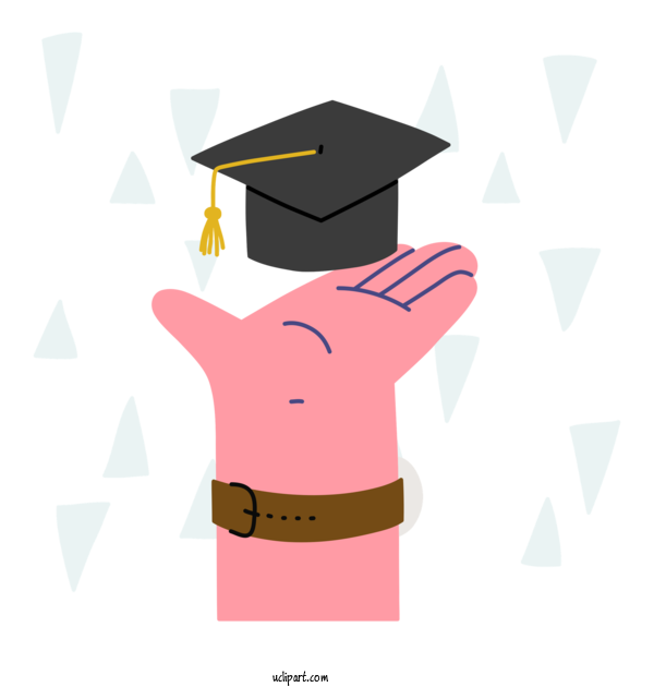 Free School Design Cartoon Headgear For Graduation Clipart Transparent Background