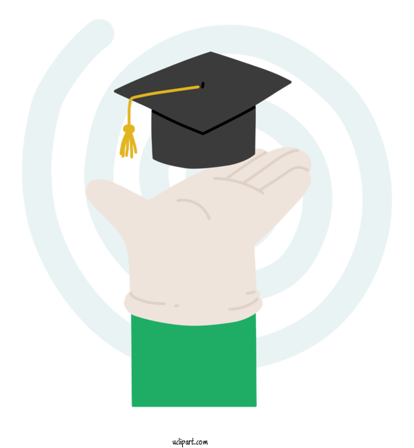 Free School Square Academic Cap Hat Angle For Graduation Clipart Transparent Background