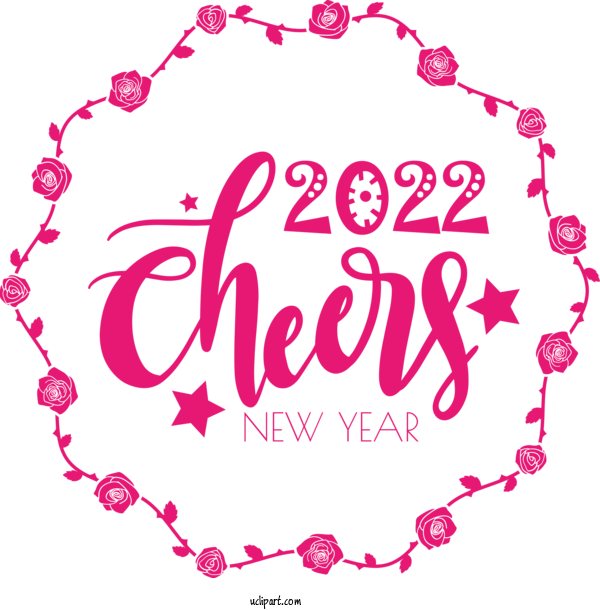 Free Holidays Logo Design For New Year 2022 Clipart Transparent Background
