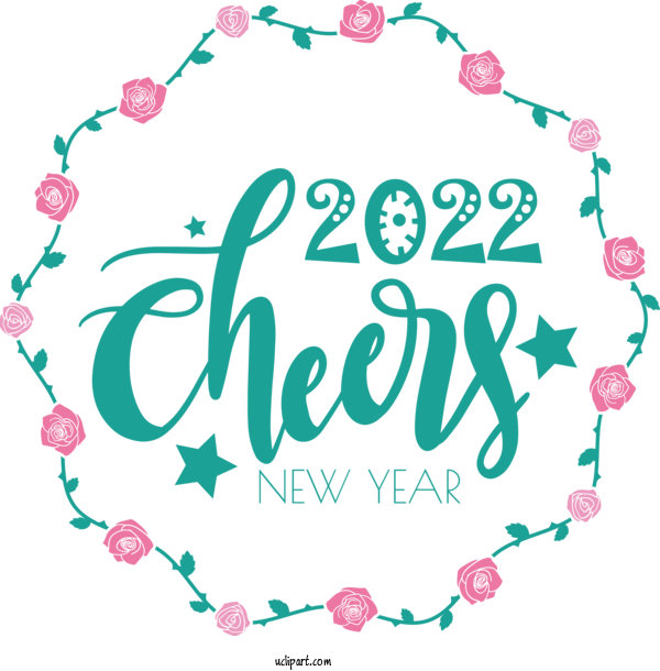 Free Holidays Logo Floral Design Design For New Year 2022 Clipart Transparent Background