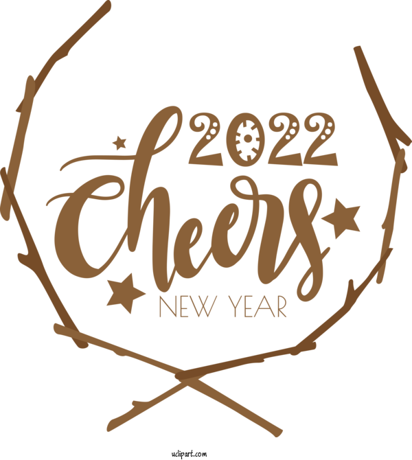 Free Holidays Logo Calligraphy Line For New Year 2022 Clipart Transparent Background