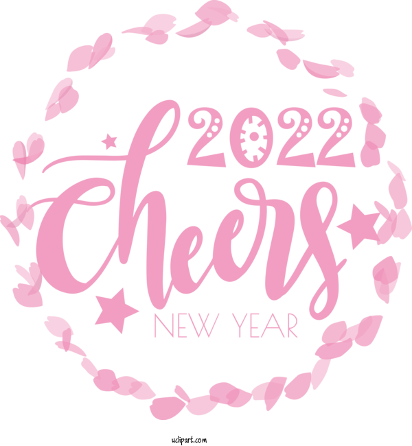 Free Holidays Design Logo Circle For New Year 2022 Clipart Transparent Background