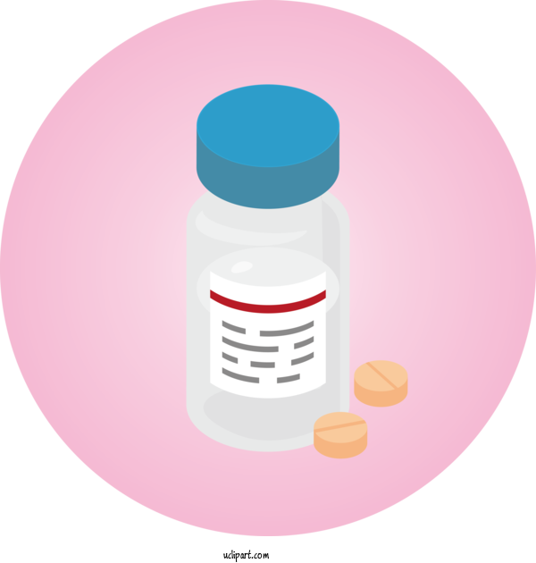 Free Medical Design Tablet Bottle For Pills Clipart Transparent Background