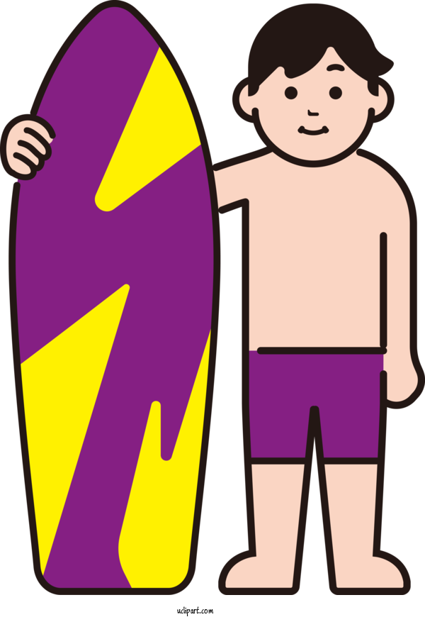 Free Activities Cartoon Human Character For Surfing Clipart Transparent Background