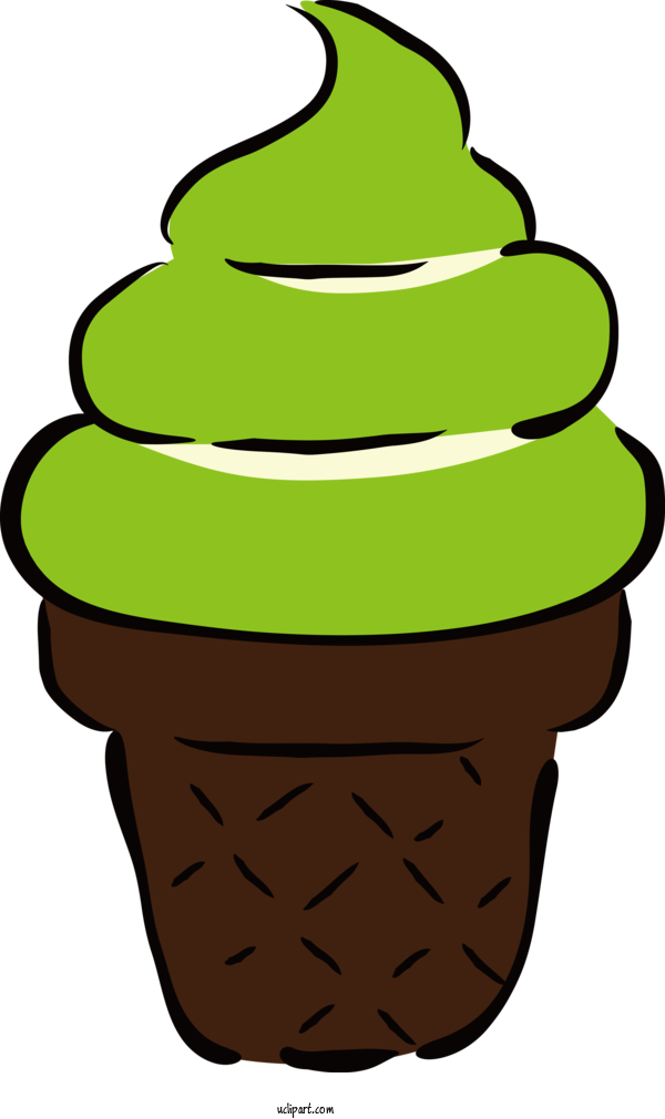 Free Food Leaf Hat Green For Ice Cream Clipart Transparent Background