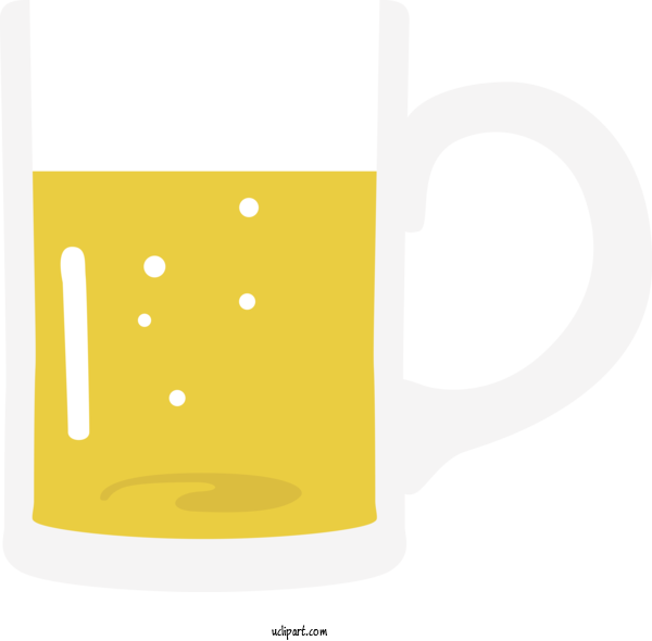 Free Drink Mug Yellow Drinking Vessel For Wine Clipart Transparent Background