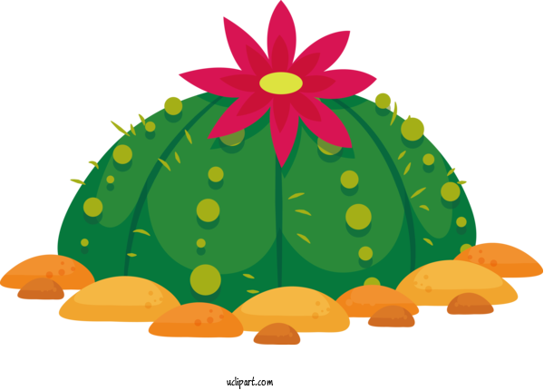 Free Nature Flower Vegetable Cartoon For Cactus Clipart Transparent Background