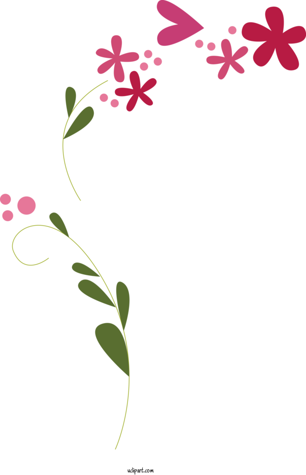 Free Flowers Leaf Plant Stem Floral Design For Flower Clipart Clipart Transparent Background