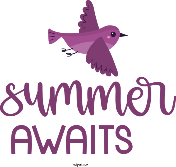Free Nature Logo Birds Violet For Summer Clipart Transparent Background