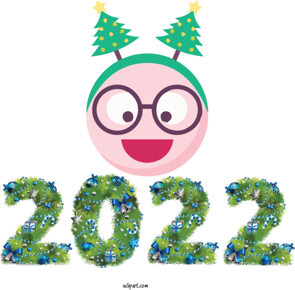 Free Holidays Leaf Meter Smiley For New Year 2022 Clipart Transparent Background