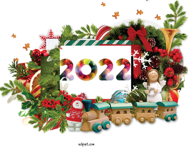 Free Holidays Christmas Day Christmas Decoration Floral Design For New Year 2022 Clipart Transparent Background