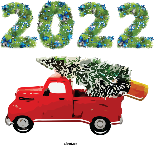 Free Holidays Mid Size Car Compact Car Car For New Year 2022 Clipart Transparent Background
