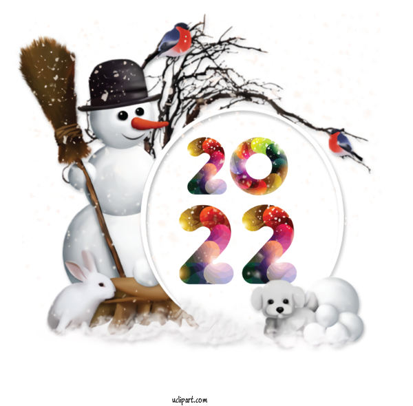 Free Holidays Snowman Christmas Day Transparent Christmas For New Year 2022 Clipart Transparent Background