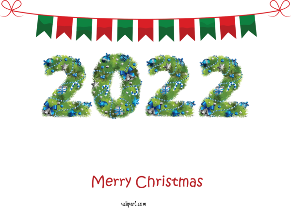 Free Holidays Green Font Meter For New Year 2022 Clipart Transparent Background