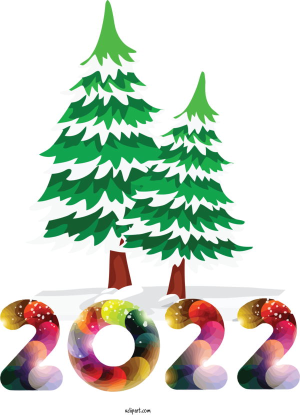 Free Holidays Christmas Tree Christmas Day Fir For New Year 2022 Clipart Transparent Background