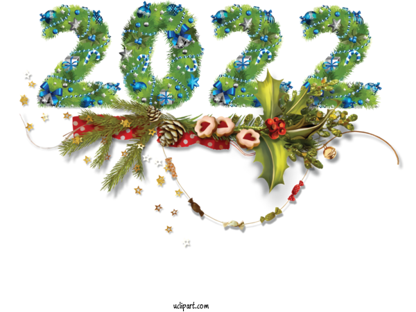Free Holidays Holly Christmas Day Floral Design For New Year 2022 Clipart Transparent Background