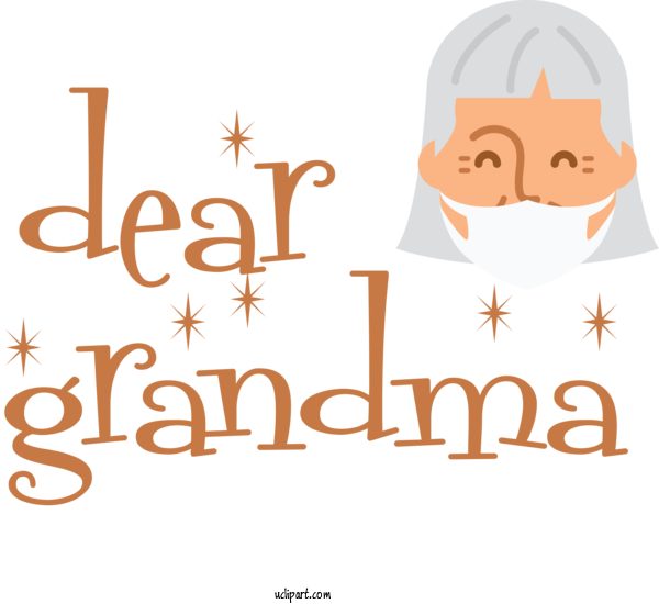 Free People Cartoon Logo Character For Grandparents Clipart Transparent Background