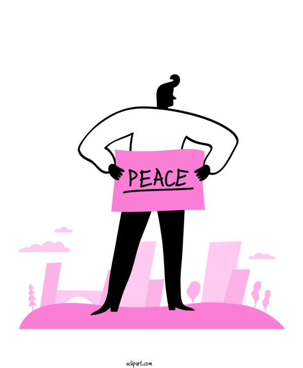 Free Holidays Cartoon Logo Design For World Peace Day Clipart Transparent Background