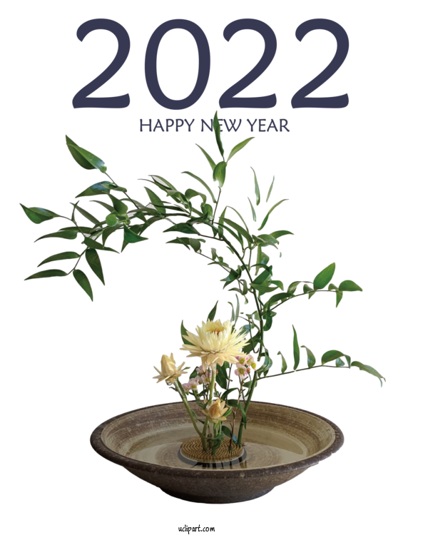 Free Holidays Floral Design Flower Ikebana For New Year 2022 Clipart Transparent Background