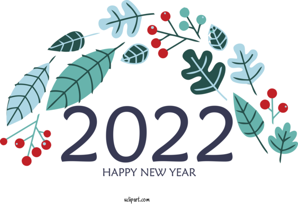 Free Holidays Logo Leaf Flower For New Year 2022 Clipart Transparent Background