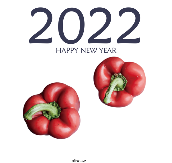 Free Holidays Tomato Pimiento Bell Pepper For New Year 2022 Clipart Transparent Background