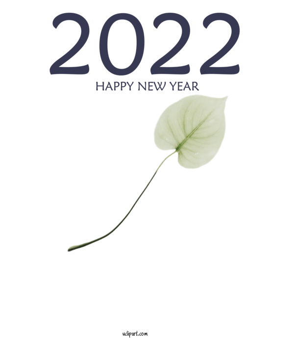Free Holidays Leaf Green Line For New Year 2022 Clipart Transparent Background