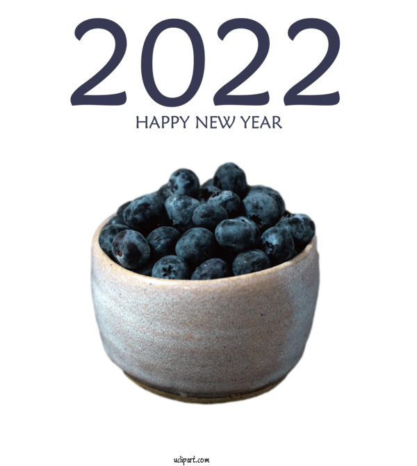 Free Holidays Blueberry Tea Blueberries Superfood For New Year 2022 Clipart Transparent Background
