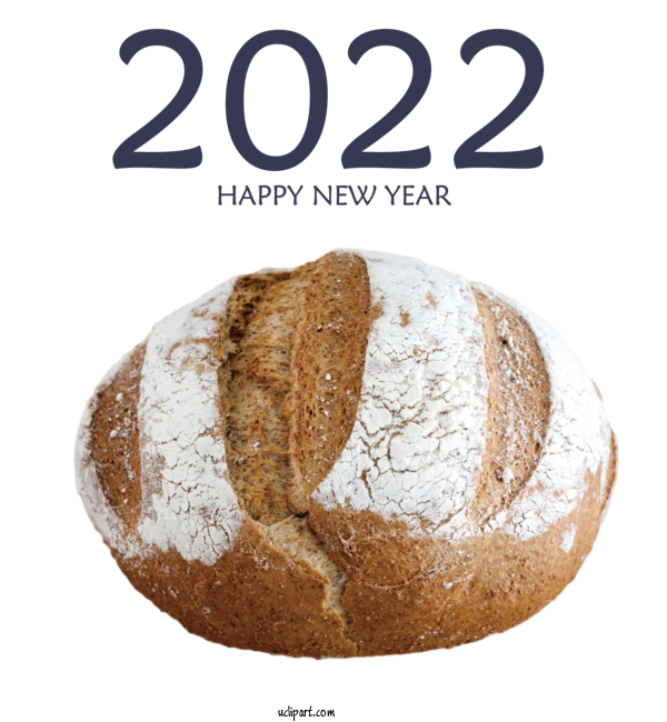 Free Holidays Graham Bread Rye Bread Brown Bread For New Year 2022 Clipart Transparent Background