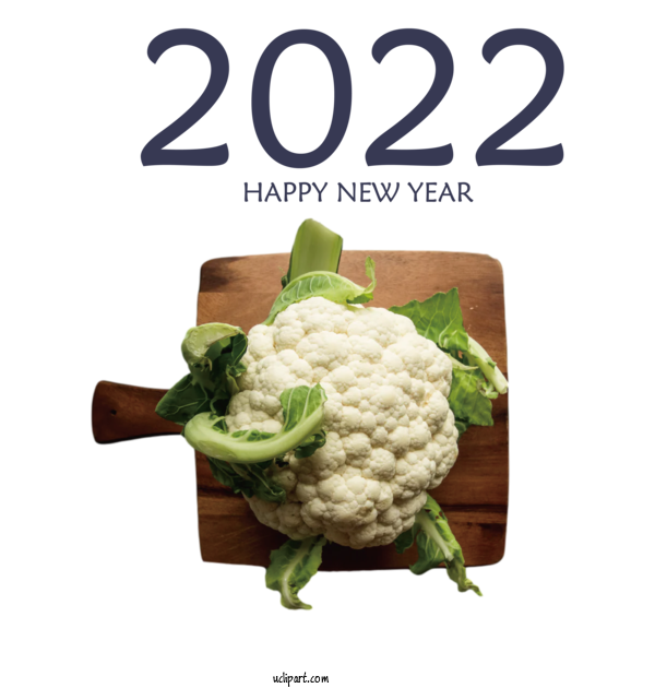 Free Holidays Cauliflower Vegetable Broccoli For New Year 2022 Clipart Transparent Background