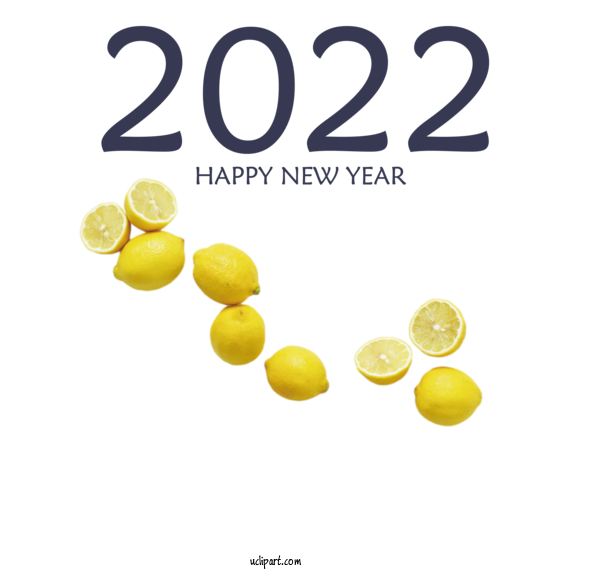 Free Holidays Lemon Citric Acid Logo For New Year 2022 Clipart Transparent Background