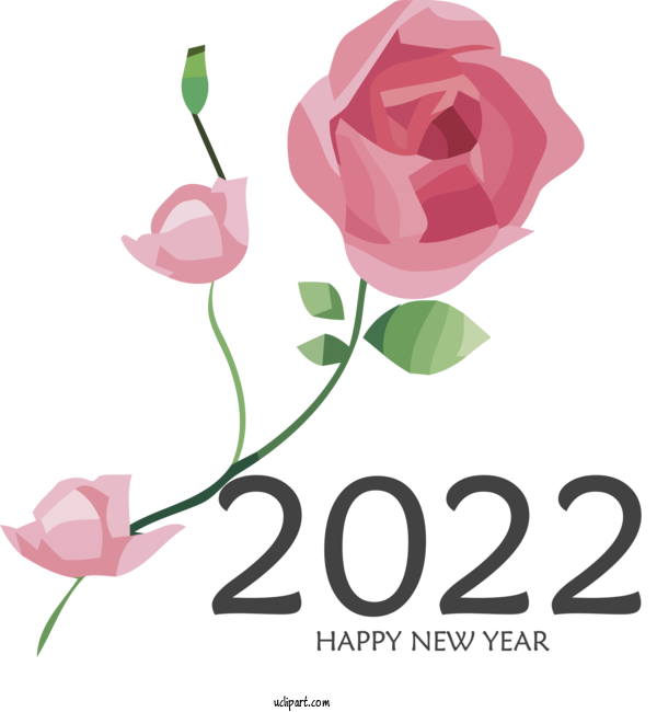 Free Holidays Garden Roses Floral Design Plant Stem For New Year 2022 Clipart Transparent Background