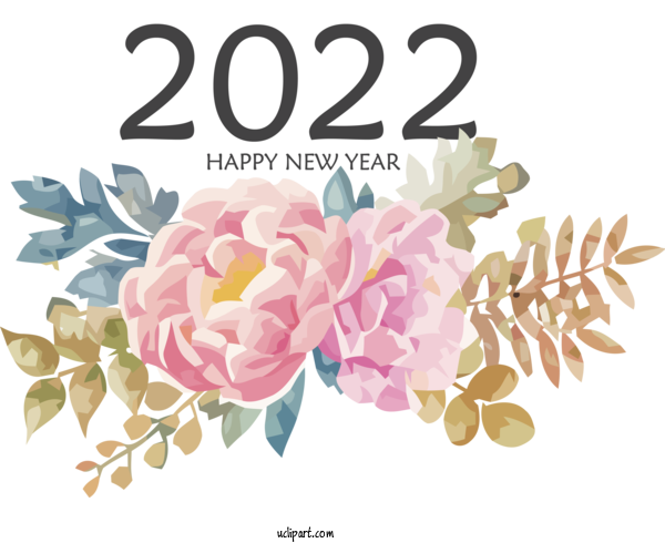 Free Holidays Floral Design Design Cut Flowers For New Year 2022 Clipart Transparent Background