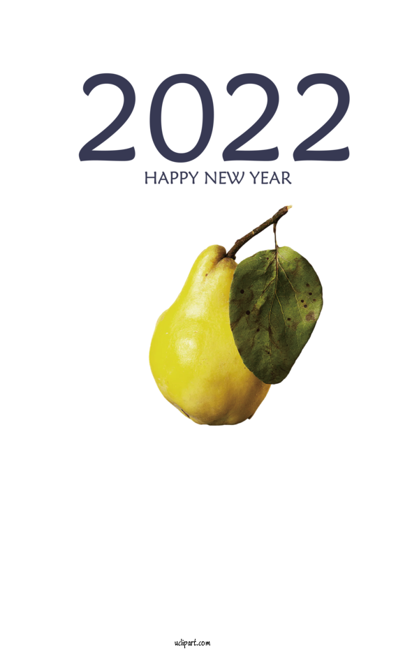 Free Holidays Pear Font Meter For New Year 2022 Clipart Transparent Background