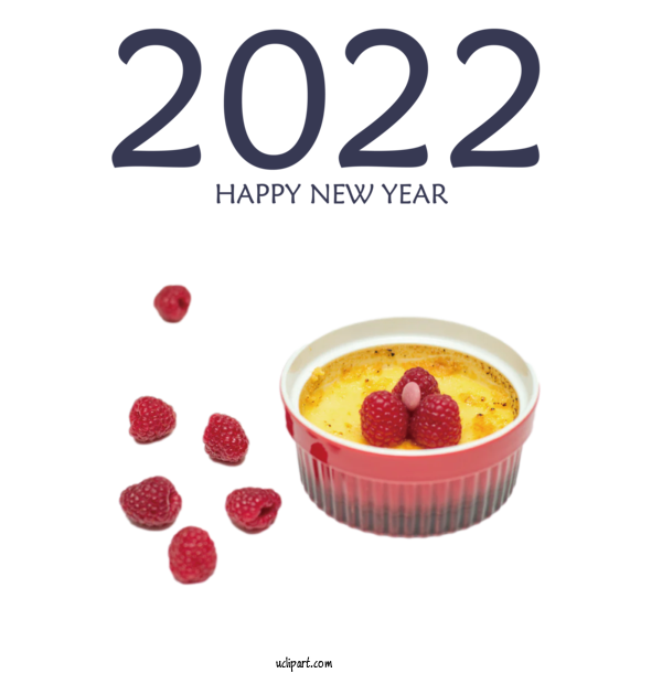 Free Holidays Crème Caramel Custard Dessert For New Year 2022 Clipart Transparent Background